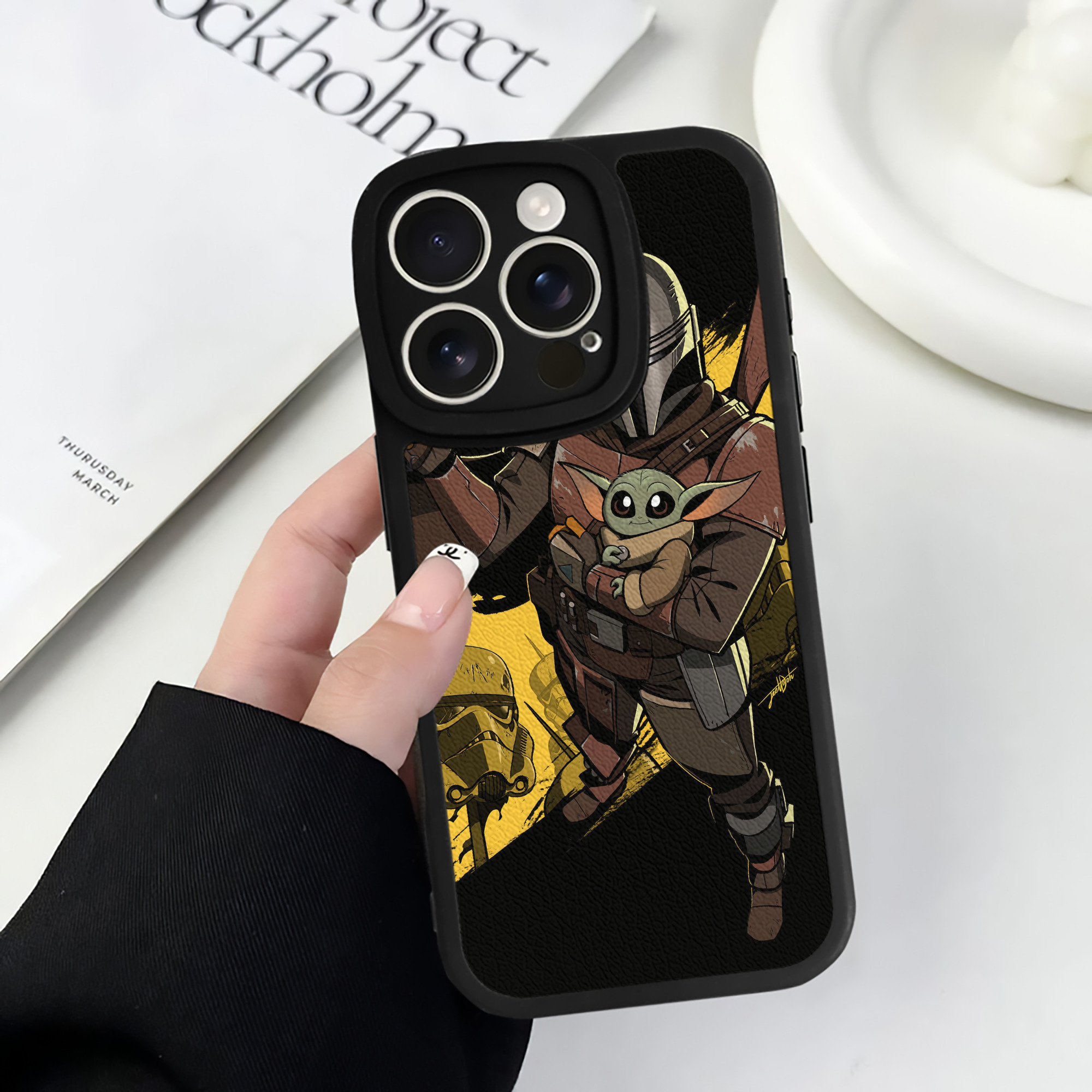 （画像用） スター・ウォーズ Star Wars 【iPhone 16シリーズ対応】シリコンスマホケース（レザー調） 材質：シリコン